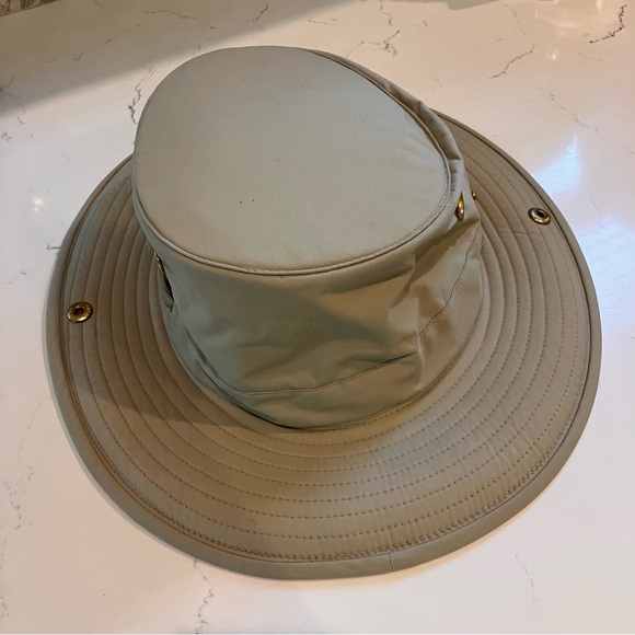 Tilley LT3 Water Repellent Snap Up Hat Tan Brown Size 7 1/4 - Picture 9 of 15
